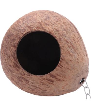 KJKVIVH Natural Coconut Shell Bird Nest House Hut For Pet Parrot Budgies Parakeet Cockatiels Conure Canary Pigeon Cage Rat Gerbil Mice Cage Seed Feeder Toy Nesting Box - Buy Online on GoSupps.com