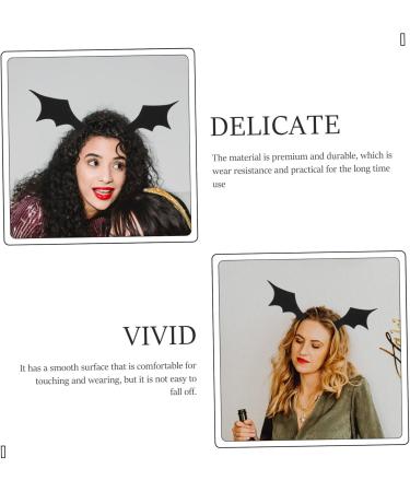 FRCOLOR 2 Sets Bat Headband Hair Clip Halloween Headbands for Women Halloween Decor Bat Headbands Bat Cosplay Ears Hair Hoops Halloween Prop Black Clips Hair Clips Party Headband Fabric - Buy Online on GoSupps.com