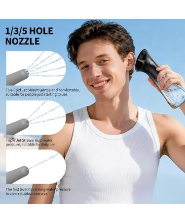 JDZ Ear Wax Removal Kit Electric Ear Cleaner with Irrigation Flushing System Safe & Effective Ear Cleaning Tool with LED Display 3 Pressure Modes 12 Tips IPX7 - Buy Online on GoSupps.com