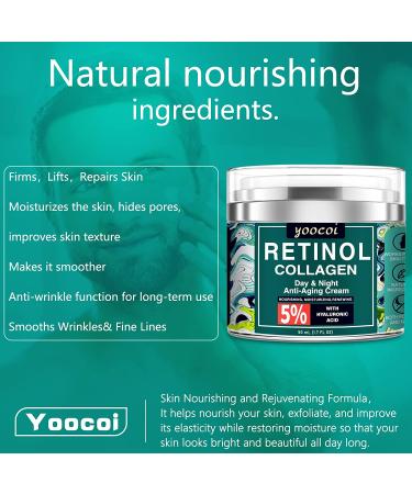 Retinol & Collagen Anti-Aging Cream - Day & Night Face Moisturizer - Buy Online on GoSupps.com