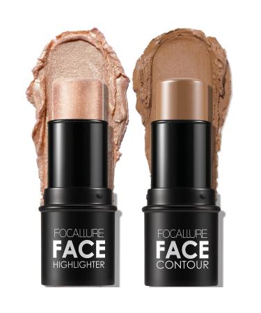 2 PCs Contouring Stick Cream Bronzer and Highlighter Stick creamy texture Long-lasting contours illuminate the face make-up contouring pen for face and neck (medium-0711) - Buy Online on GoSupps.com