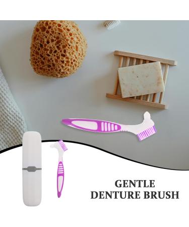 SECFOU Brosse Nettoyante pour Proth ses Dentaires Portable avec tui de Rangement Kit de Nettoyage Compact pour Voyage Brosse Violette et Bo te Bleue-grise Outil D hygi ne - Buy Online on GoSupps.com