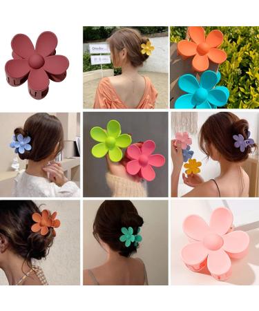 Flower Hair Clips for Women - Matte Hair Claws - Strong Hold for Thin & Thick Hair (6 Pcs) - Buy Online on GoSupps.com