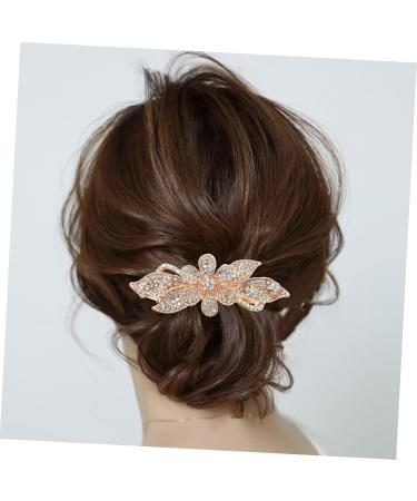 Angoily hair sparkle hair clips headgear hair clip Miss hair styling accessories vintage wedding top clip Korean fashion white large spring ponytail crystal - Buy Online on GoSupps.com