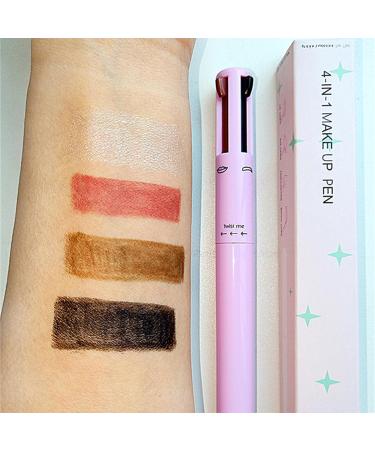 4 In 1 Makeup Pen 4 Colors Multi-Function Makeup Beauty Pen Touch Up Make Up Pen Travel Makeup Tool With Eyeliner Eyebrow Pen Lipliner And Highlighter Face Makeup - Buy Online on GoSupps.com