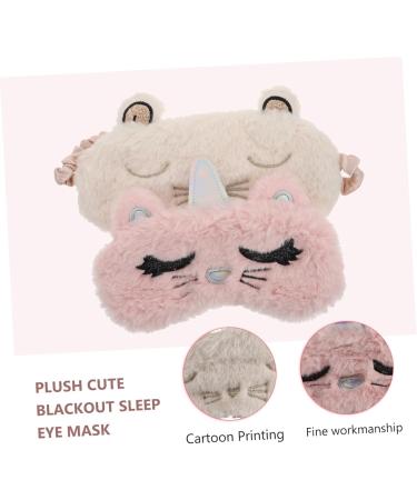 FRCOLOR Cat Eye Mask & Unicorn Eye Shade - 2pcs Sleeping Eye Patches & Leaf Soap Holder - Animal Blindfolds for Comfortable Sleep - Buy Online on GoSupps.com
