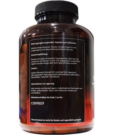 Tribulus Maximize - Premium 4500mg Daily Dose - 180 Capsules of Pure 10:1 Tribulus Terrestris Extract - 95% Saponins - Vegan - International Shipping - Buy Online on GoSupps.com