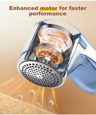 Fabric Shaver & Lint Remover for Clothes - Quick & Effective Sweater Shaver with Stainless Steel Blades (Blue & White) - International Shipping Available - Buy Online on GoSupps.com