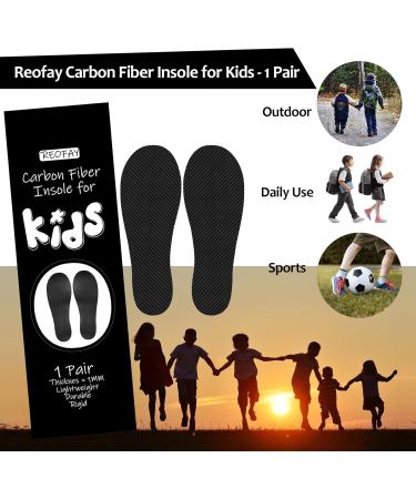 Kids Carbon Fiber Insoles for Tip Toe Walking | Rigid Shoe Inserts for Healthy Habits | Plantar Fasciitis Relief | Size 12 Little Kid (182mm - Buy Online on GoSupps.com