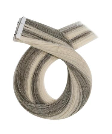 Moresoo Virgin Real Hair Tape Extensions - Invisible Seamless 35cm 5 Pieces Black to Blonde Remy Quality - Buy Online on GoSupps.com