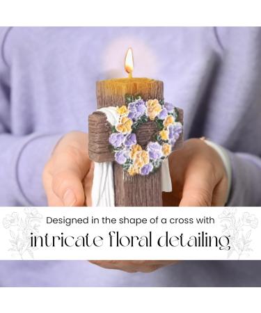Floral Scented Christian Candle | Holy Cross Prayer & Meditation Candle | Premium Soy Wax Rituals - Buy Online on GoSupps.com