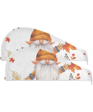 Super Absorbent Dwarf Hair Towel 2 Pack - Quick Dry Pumpkins Turbans for Women & Girls | Perfect Hair Drying Solution - Buy Online on GoSupps.com