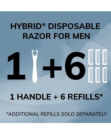 BIC Flex 5 Hybrid Men's Disposable Razor Set - 1 Handle, 6 Cartridges, 5 Blades - Buy Online on GoSupps.com