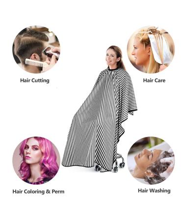 Uraqt Haircut Hairdressing Cape - Professional Barber Salon Cape with Hook Closure | Ideal for Hair Cutting & Styling - #3 Stripes - Buy Online on GoSupps.com