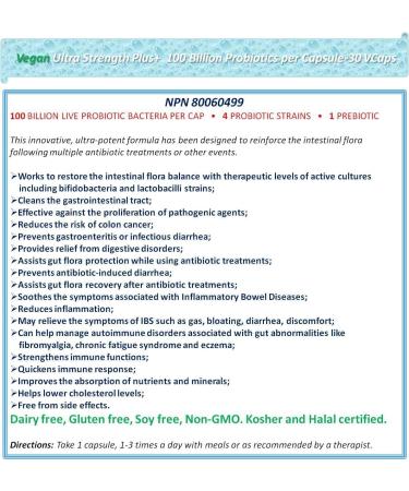 Nova Probiotics Vegan Ultra Force Plus 100 Billion 30 Vcaps - Buy Online on GoSupps.com