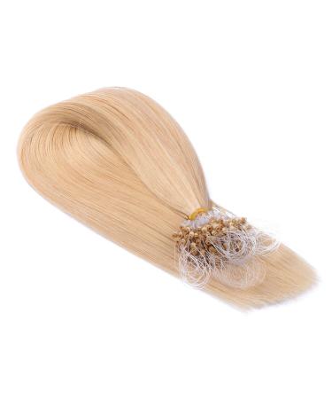 Micro -Ring/Loop Hair Extensions (#24 - Goldblond - 60 cm - 50 strands - 0.5g) 100% Remy real hair hair extension micro ring remy quality very easy to use - by hair -professional 50 strands - 60cm - 0.5g (Total 25g)