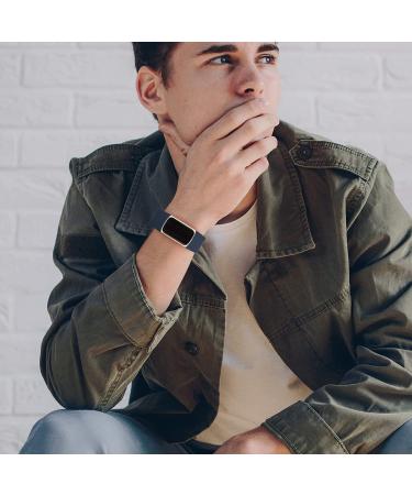 IEOVIEE Fitbit Charge 5 Bands - 4 Pack Sports Waterproof Silicone Wristbands for Men and Women (L 7.1 - 9.0) - Black, Navy Blue, Gray, White - Buy Online on GoSupps.com