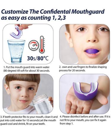 Vanmor 6 Pack Youth Mouth Guard for Kids - Double Colored Teeth Braces with Case - Ideal for Football, Basketball, MMA, and More - Moldable Mouthpiece for Boys and Girls - Buy Online on GoSupps.com