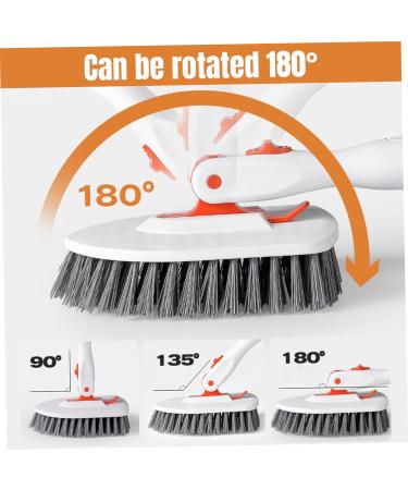 Shower Brush for Cleaning 180 Rotating Shower Scrubber with Long Retractable Handle and Water Wiper for Bathroom Kitchen Wall Floor Cleaning Supplies - Buy Online on GoSupps.com