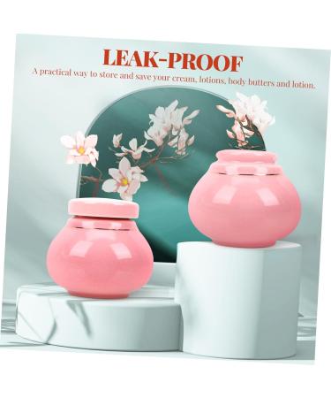 minkissy Storage Bottle Cans Lotion Jars Refillable Cream Jar Household Ointments Jar Face Cream Refillable Cream Container Bulk Lotion Makeup Container Ceramics Tea Thread Travel 6x5.5cm Pink - Buy Online on GoSupps.com