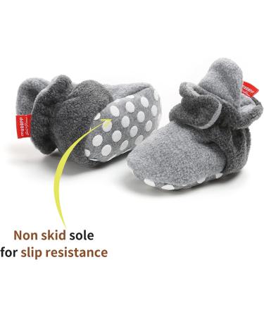 EDOTON Unisex Newborn Winter Boots - Non-Slip Soft Stay On Bootie Sock 6-12 Months - Gray - Buy Online on GoSupps.com