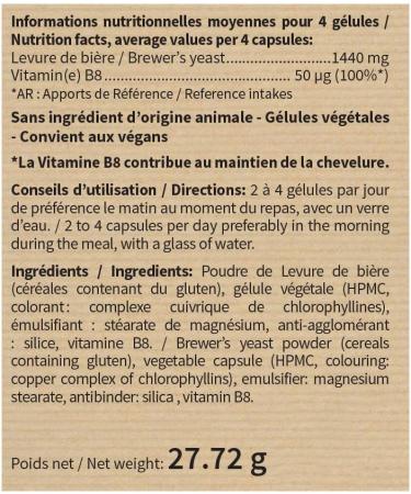 NUTRIEXPERT - Brewer's yeast - Beauty and health of hair and nails - Nutrient concentrate - 60 vegetable capsules - Cure 30 days - Buy Online on GoSupps.com