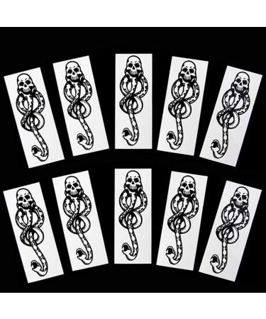 CHASPA 10 Pcs Dark Mark Death Eater Temporary Halloween Tattoo Set - Buy Online on GoSupps.com