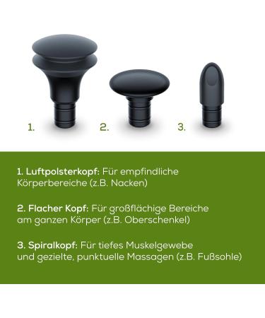 Beurer MG 79 Massage Gun - Compact & Sensitive | 3 Attachments & Intensity Levels | Perfect for Gentle Trigger Point Muscle Relief - Buy Online on GoSupps.com