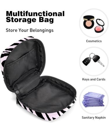 Buy Women's Portable Period Kit - Black & White Zebra Texture Storage Bag | Stylish & Functional Feminine Products | International Shipping Available - Buy Online on GoSupps.com
