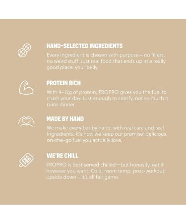 FROPRO Snack Bar - Peanut Butter Snack Bars - Gluten Free Dairy Free Soy Free Non GMO Plant Based Protein Snacks Bar - Crave-worthy & Great On-the-Go | Variety 12 Flavors 12 Pack Variety Sampler 12 Count (Pack of 1) - Buy Online on GoSupps.com