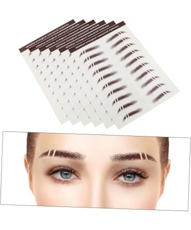Didiseaon 6pcs Eyebrow Stickers Brow Stickers Eyes Artificial Eyebrow Tattoos Eyebrow Trimming Cosmetic 3d medium Brown - Buy Online on GoSupps.com