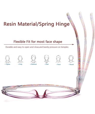 EYEURL Blue Light Blocking Reading Glasses for Women - 4 Pack Mix Colors 1.5x - Lightweight Oval Computer Readers with Anti Glare & UV Protection - Buy Online on GoSupps.com