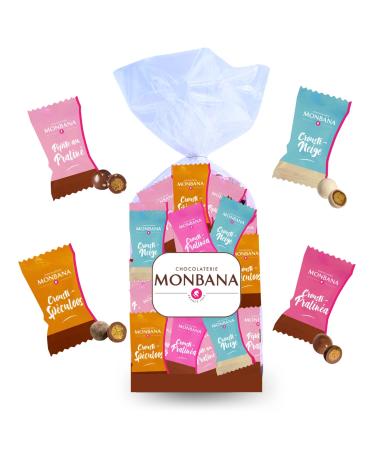 MONBANA | Assortment of 100 Delicious Chocolate Chips | To give or to enjoy in privacy over a coffee or a gourmet drink