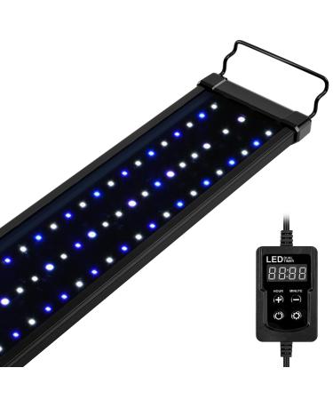NICREW Saltwater Aquarium Light, Marine LED Fish Tank Light for Coral Reef Tanks, 2-Channel Timer Included 30 - 36 in