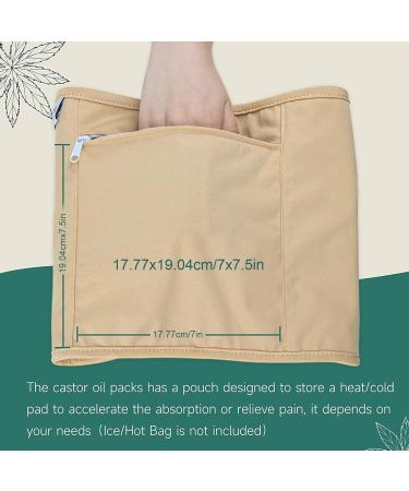 Castor Oil Pack Wrap - Waist & Neck Body Care Pack Wrap Elastic Strap Reusable Anti Oil Leak Oils Wrap Pack for Liver Health & Less Stress Pochy - Buy Online on GoSupps.com