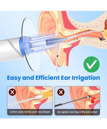Electric Ear Wax Removal Tool with 5 LED Lights | 4 Water Pressure Modes | Effective Ear Irrigation Kit for Adults - Includes Basin & 15 Disposable Tips - Buy Online on GoSupps.com