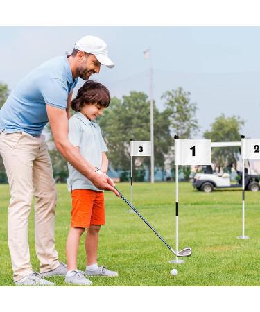 3 Set Golf Flagsticks with Cups for Practice Putting Green - Portable Mini Golf Flag Sticks with Nylon Flags and 2 Section Design - Buy Online on GoSupps.com