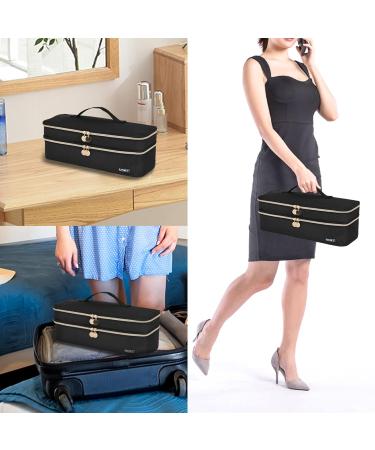 Double-Layer Travel Carrying Case for Revlon One-Step Hair Dryer Brush - Portable Storage Organizer Bag for Shark FlexStyle Attachment - Black (Bag Only) - Buy Online on GoSupps.com