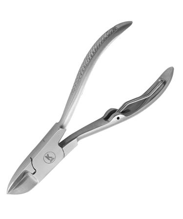 K-Pro Nail Nippers - Mens Heavy Duty Toenail Clippers/Cutters for Thick Toe Nails - Podiatry (Satin)