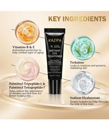KAZIPA Instant Eye Tightener Cream Temporary Under Eye Firming & Lifting Cream Anti Aging For Dark Circles Wrinkles Fine Lines Undereye Bags Treatment And Puffiness Removal 1 Fl Oz - Buy Online on GoSupps.com