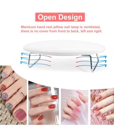 2 in 1 UV LED Nail Lamp with Hand Rest Pillow and Arm Cushion - 48W Nail Dryer for Gel Nails - Beauty Arm Rest Manicure Tool - White - Buy Online on GoSupps.com
