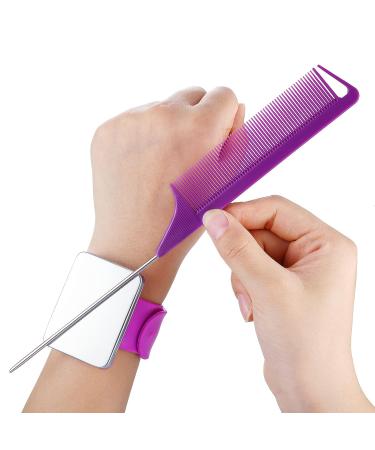 Magnetic Wrist Sewing Pincushion with Stainless Steel Pins & Hair Clips (Purple) - Buy Online on GoSupps.com