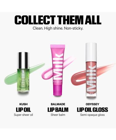 Milk Makeup Balmade Electrolyte Lip Balm Hydrating Sheer Gloss Nourishes + Replenishes Moisture Clean Vegan Formula with High-Shine Finish Electron - Clear Multicolor Shimmer Citrus Lemon - Buy Online on GoSupps.com
