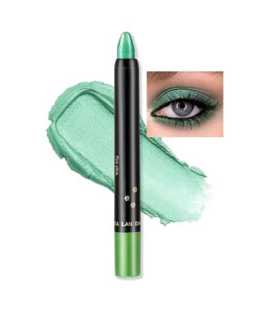 Erinde Erinde Green Glitter Eyeshadow Pencil Waterproof Long Lasting Pearly Cream Pencil High Shiny Metallic Eye Pigment