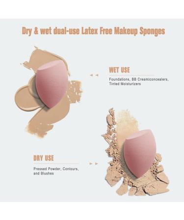 Fnyes Makeup Sponge Holder with Silicone Beauty Sponge - Dry & Wet Foundation Sponge for Travel (MS Pink) | Perfect for On-the-Go Makeup - Buy Online on GoSupps.com