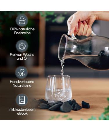 Puraja Schungit Gemstone Set | Natural Premium Raw Stones for Water Healing & Chakra | 1000g Pure Crystal Collection - Buy Online on GoSupps.com