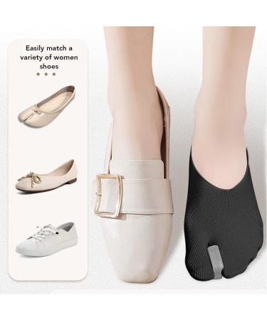 Portable Bunion Relief Toe Separator Socks for Women - Soft, Elastic & Breathable - Valgus Corrector - Ideal for Work - Black - Buy Online on GoSupps.com