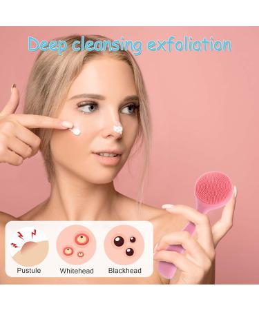 Comnico 2-Pack Manual Facial Cleaning Brush - Soft Silicone Skin Washer & Peeling Pads for Deep Cleansing Makeup Residues (Blue & Pink) - International Shipping Available - Buy Online on GoSupps.com