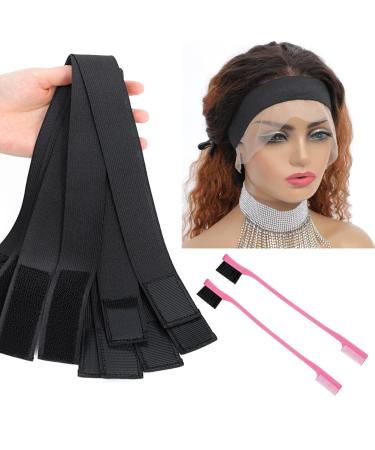 Welfare Products Elastic Hair Bands for Lace Frontal Melt  5 PCS Lace Melting Band for Lace Wigs  Wig Elastic Band for Melting Lace  Wig Bands for Keeping Wigs in Place  Elastic Bands for Wig Edge Control