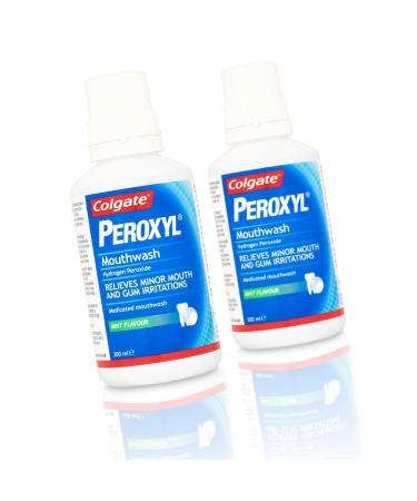 4 Bottles of Colgate Peroxyl Mouthwash Mint Flavour 300ml